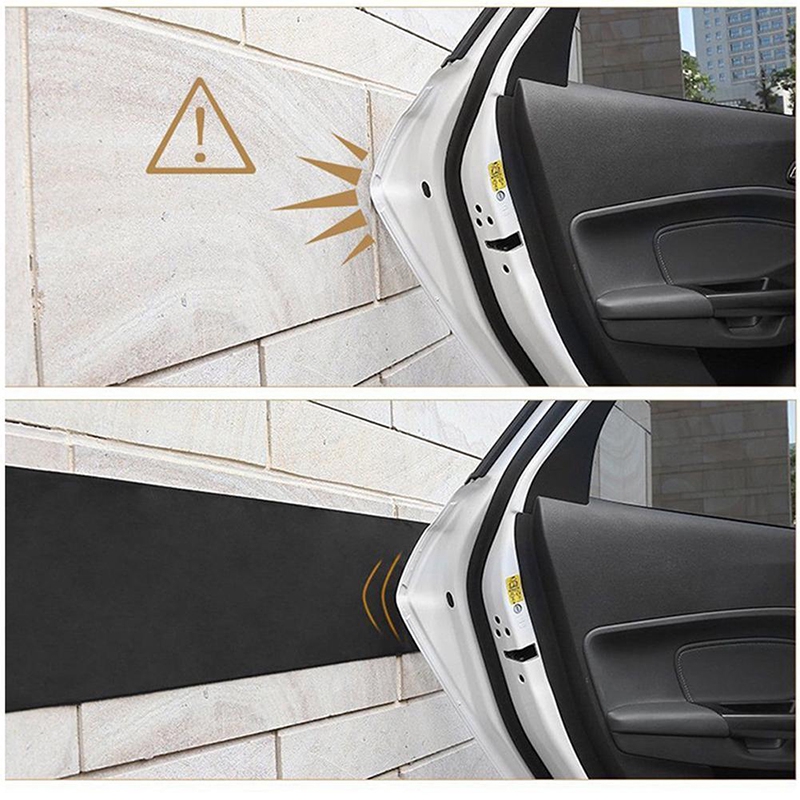 Grak Black Car Door Protector Safety Bumper Guard Garage Parking
