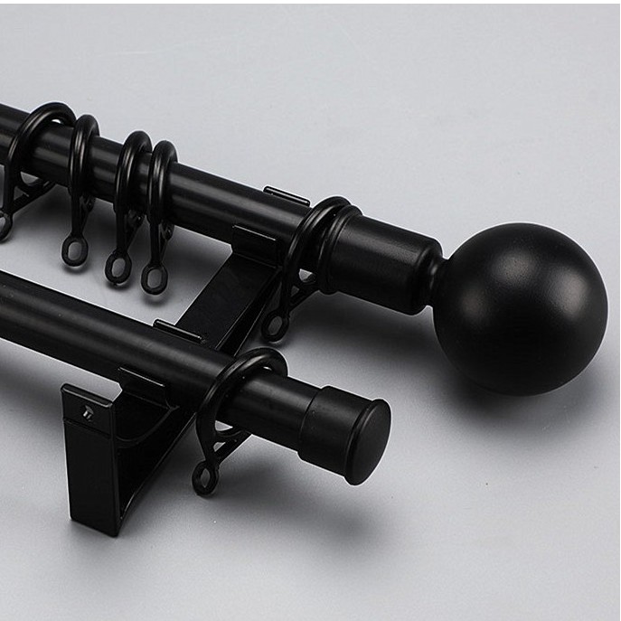 Double Rod Expandable Curtain Rod With Brackets Set Free