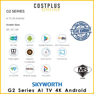 Skyworth Android TV 4K UHD with DVB-T2 Chromecast Wifi ...