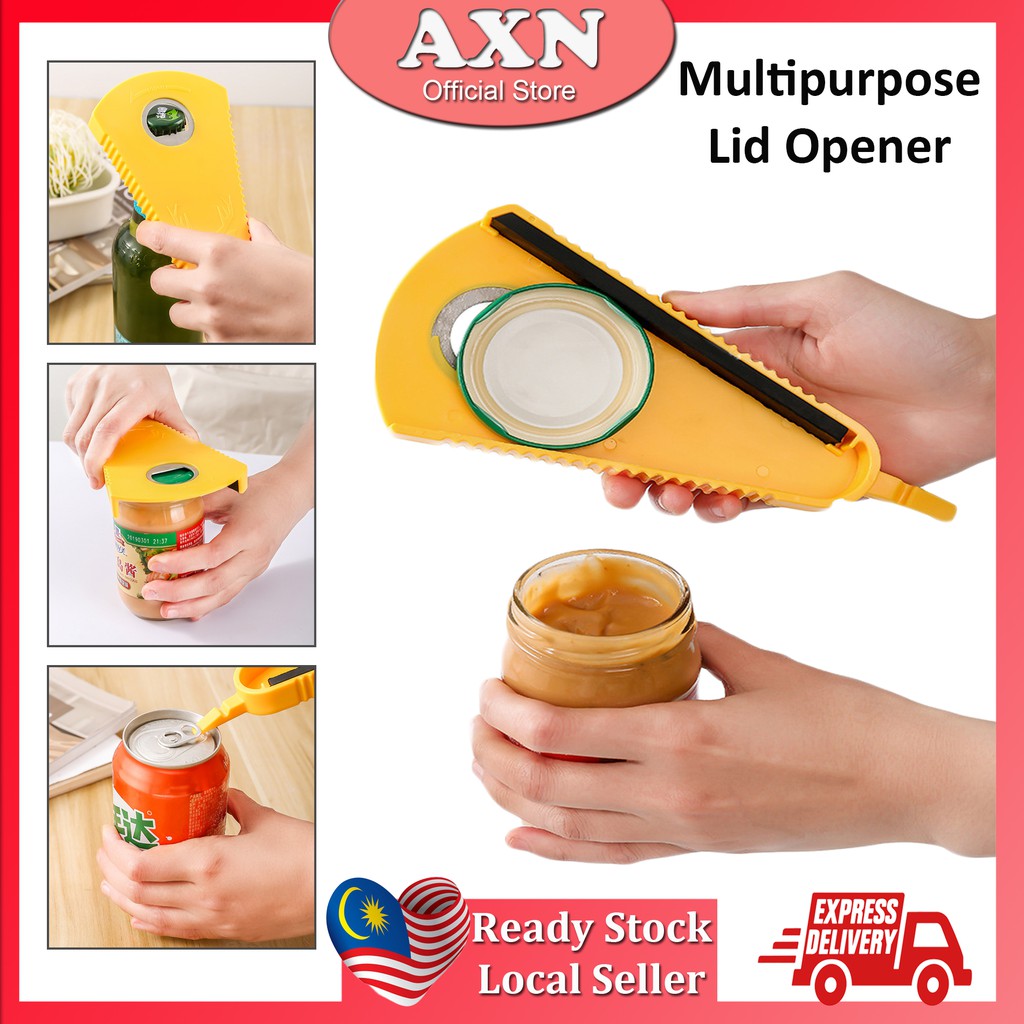 AXN Multifunctional Bottle Jar Can Lid Opener Kitchen Helper Twist Anti Slip Kitchen Helper Pembuka Penutup 万能开瓶器