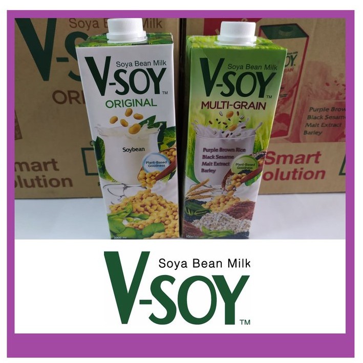 V-SOY SOYA BEAN MILK MULTI-GRAIN/ORIGINAL 1L | Shopee Malaysia