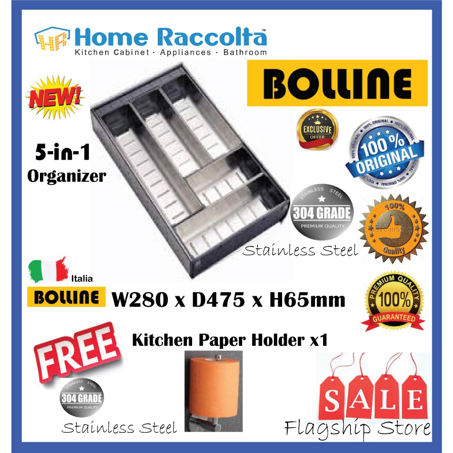 Bolline Stainless Steel Cutlery Tray Bolline Kitchen Drawer System
