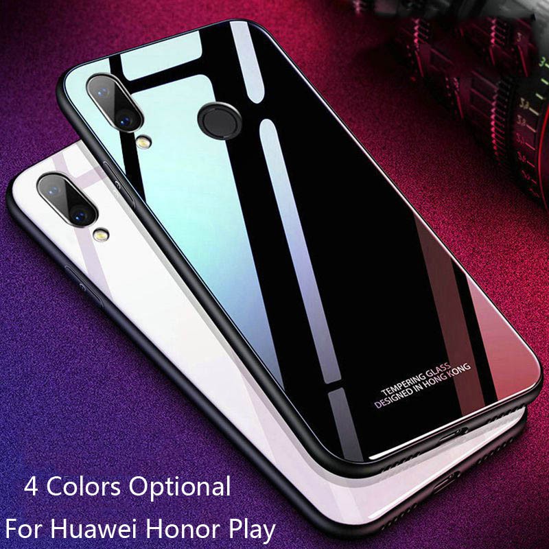 For Huawei Honor Play Tempered Glass Tpu Backcover Protective Phone Case Cover Shopee Malaysia