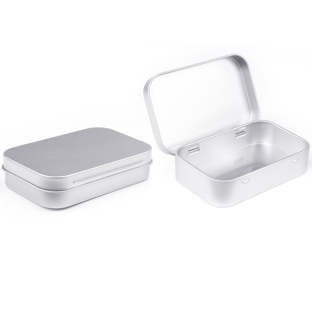 rectangular metal tin containers