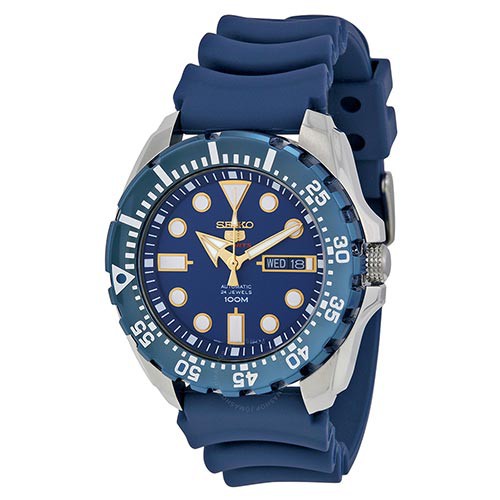 Seiko 5 SRP605K2 Men's Automatic Diver Blue Rubber Strap Watch | Shopee  Malaysia