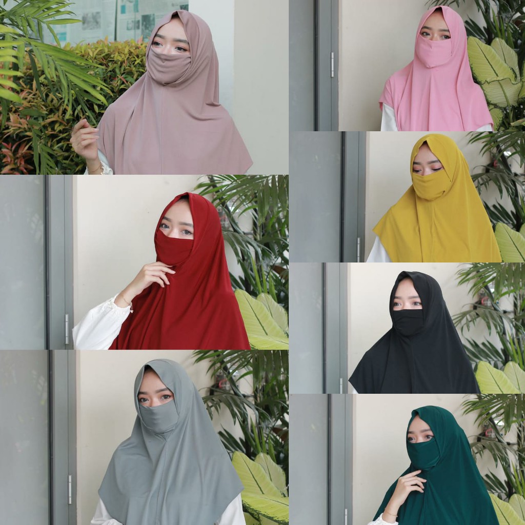 Instant Niqab Hijabinstan Pashmina Hijab Veil Mask Niqab Shopee Malaysia