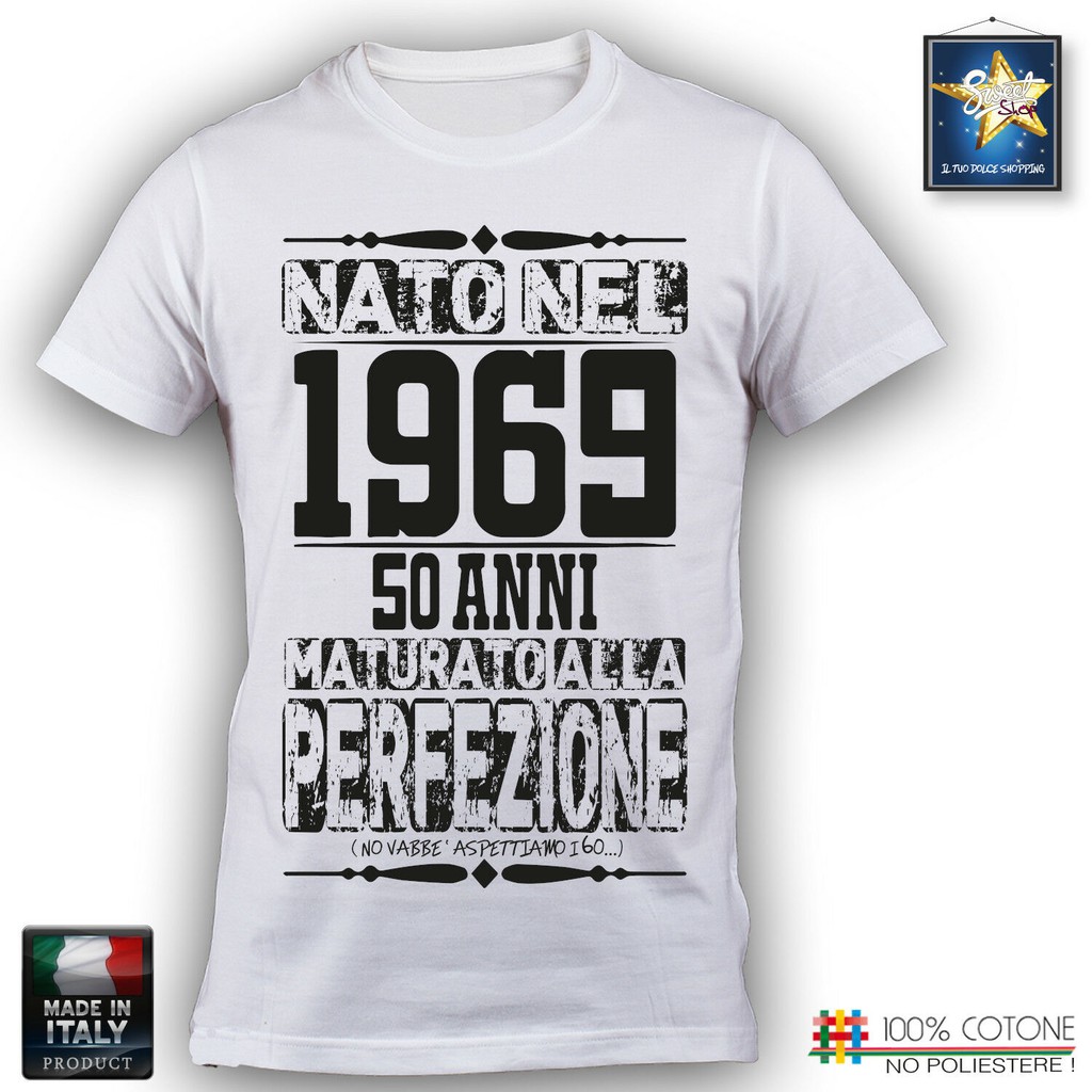 t shirt 50 anni 1969
