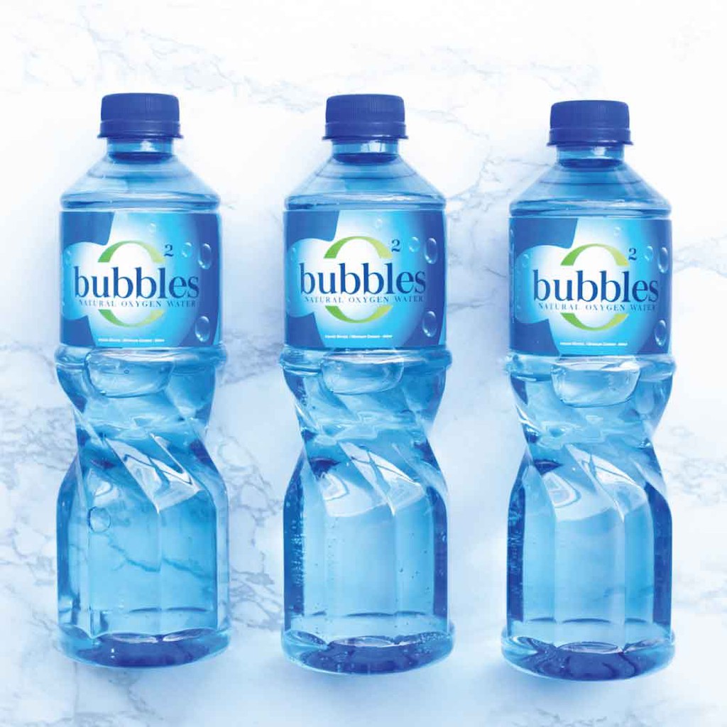 PACKAGE 4 BOTTLES OF BUBBLES O2 500 ML NATURAL MINERAL WATER WITH HIGH