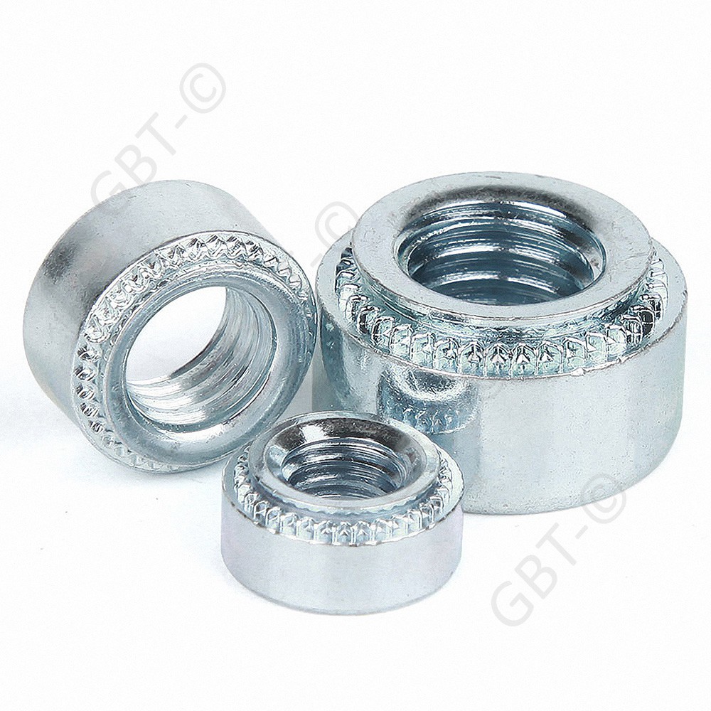 M3 M4 M5 M6 Self-Clinching Nuts Stamping Rivet Nuts Zinc Plated Carbon Steel 50Pcs, M4-Thickness 1.4mm 