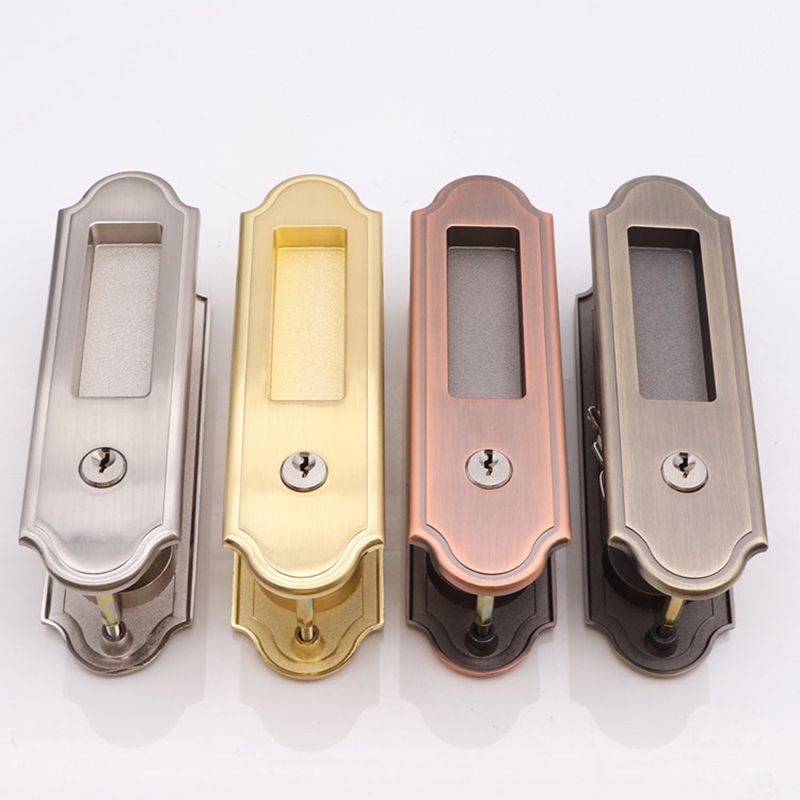 1pc Keyed Home Security Lock Wooden Movable Door Elegant