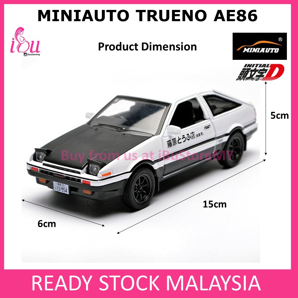 Miniauto Toyota Ae86 Trueno 1 28 Die Cast Model Diecast Initial D Mini Auto Ae85 Levin Shopee Malaysia