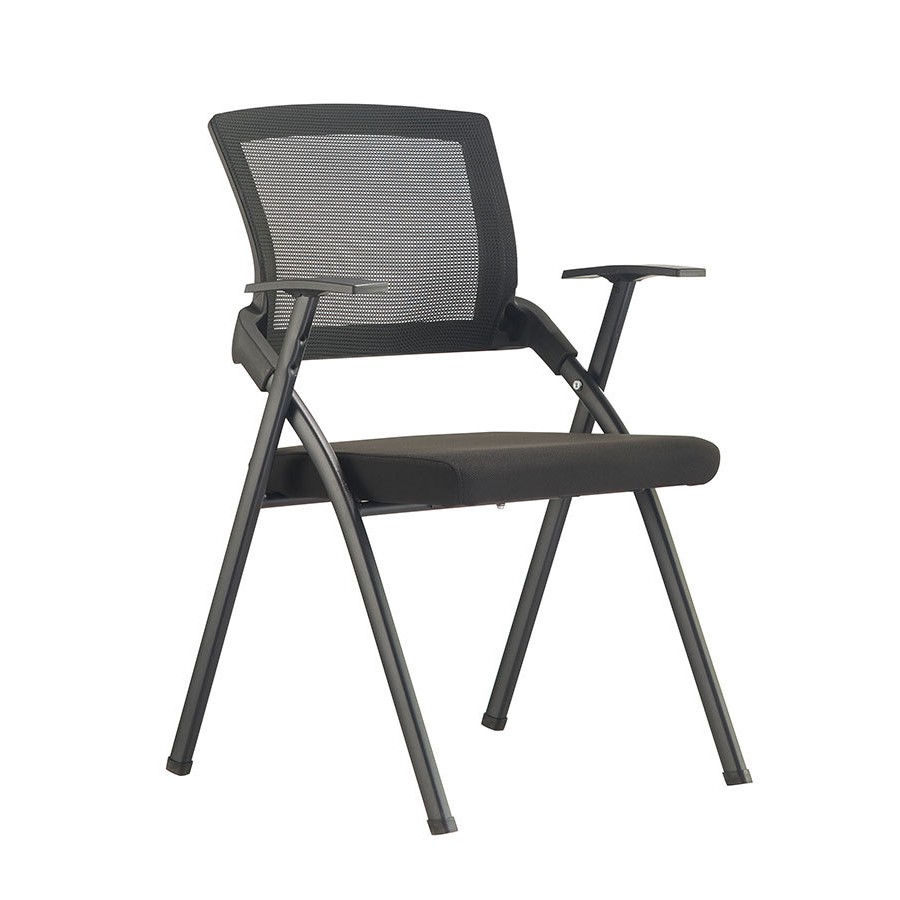 ergonomic classroom chair with writing pad foldable multipupose mesh chair  for training room conference room