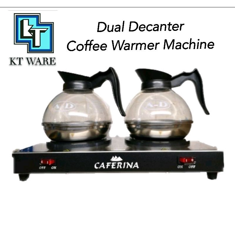 KT WARE CAFERINA Electric Dual Hot Plate Coffee Warmer decanter coffee