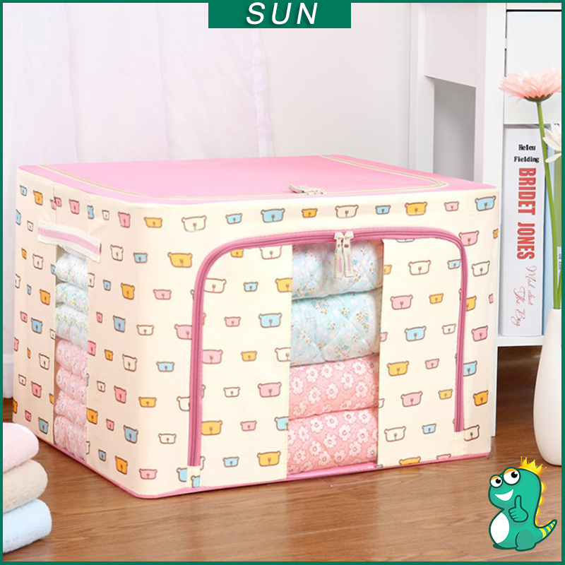 SUN [Read Stock] 72L Storage Box Large Capacity Foldable Oxford Cloth ...