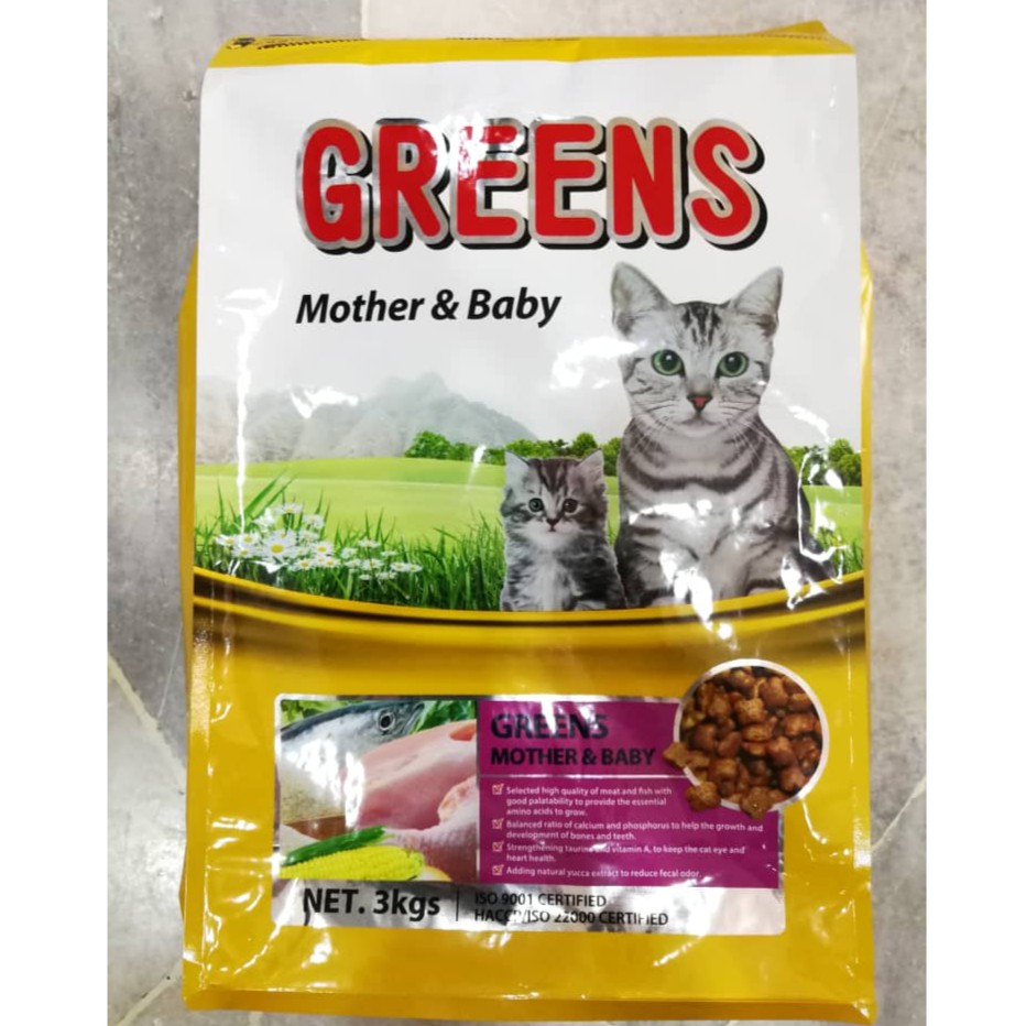 Greens Mother u0026 Baby Cat Food Makanan Kucing 3kg