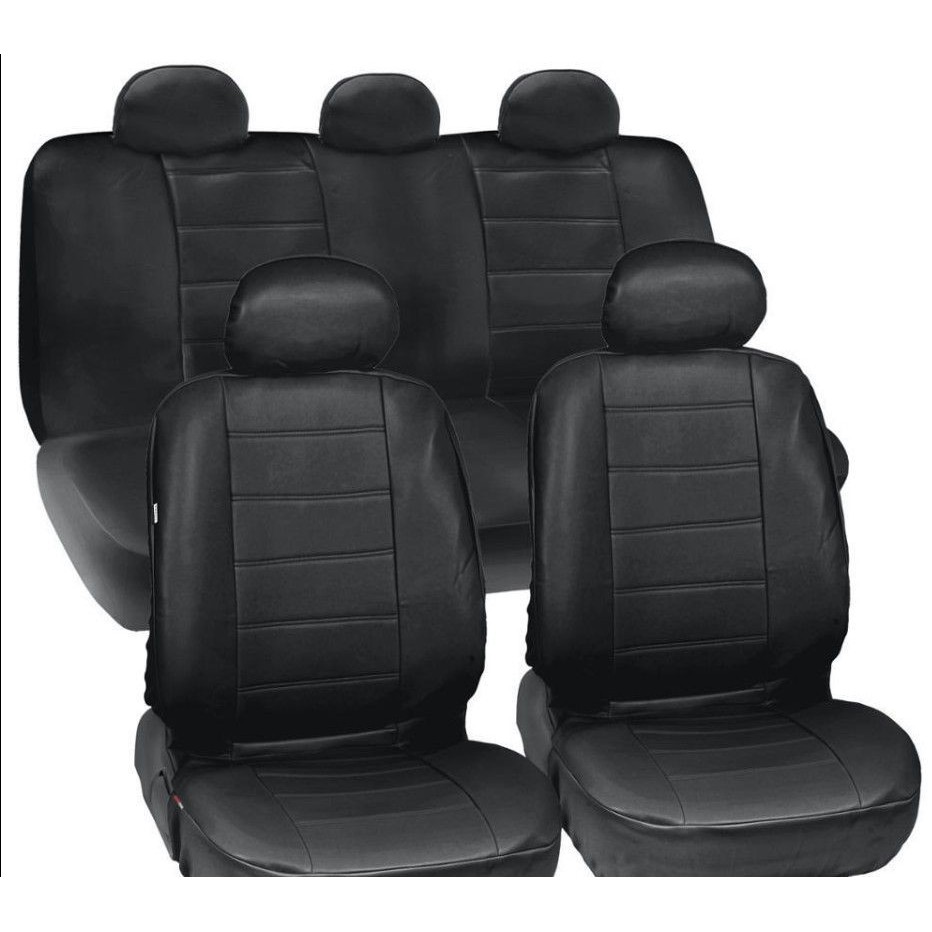 PU Leather Car Seats Covers 5 Seater 1pcs Front Seat Cover 