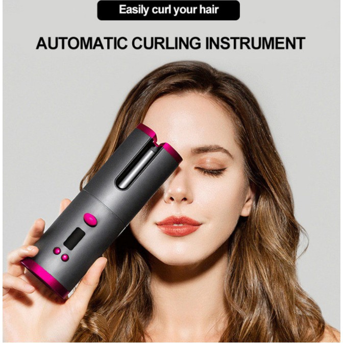 cordless rotating curling iron