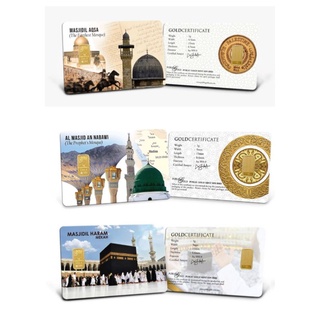 🪙[RM34 CASHBACK] PUBLIC GOLD 1g Islamic Mekah Masjidil Aqsa Masjidil Haram Masjid Nabawi