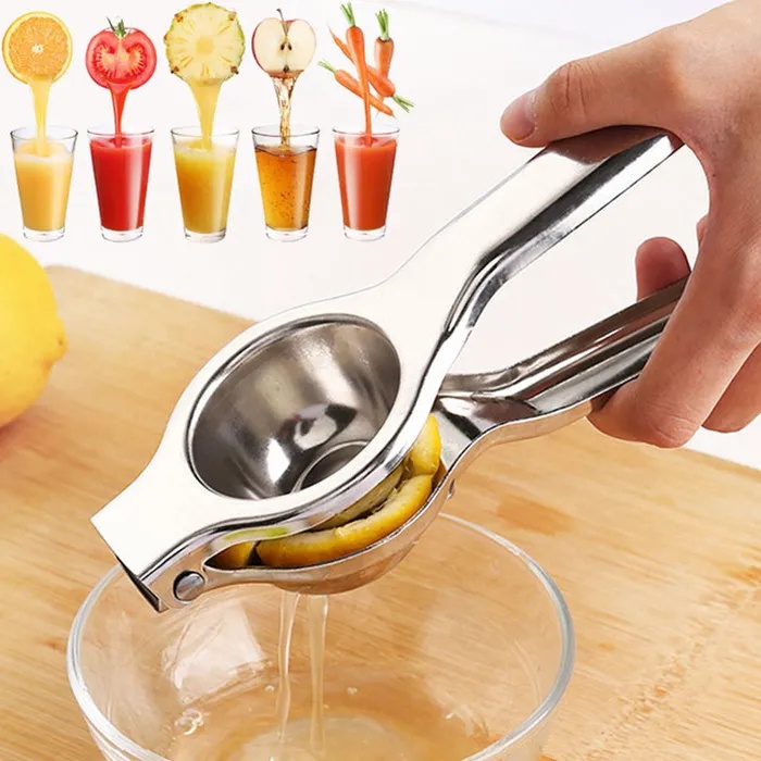 Kitchen Stainless Steel Citrus Fruits Squeezer / Fruit Orange Juicer Hand Pressure Squeeze / Lemon Juicer Fruit Juice Maker Kitchen Fruit Tool Machine