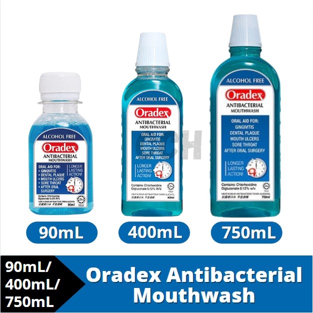 Oradex Antibacterial Mouthwash 90ml400ml750ml Shopee Malaysia