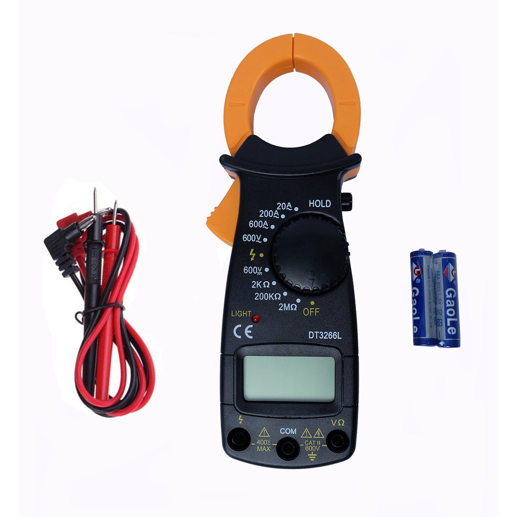 Clamp Meter Digital AC, DC and Resistance Clamp Meter Model DT3266L