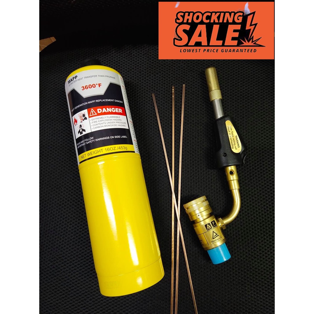 ⚡️SHOCKING SALE⚡️ OFFER MAPP GAS BRAZING SOLDERING PROPANE WELDING COPPER PLUMBING SINGLE TORCH 707 GUN HAND IGNITION