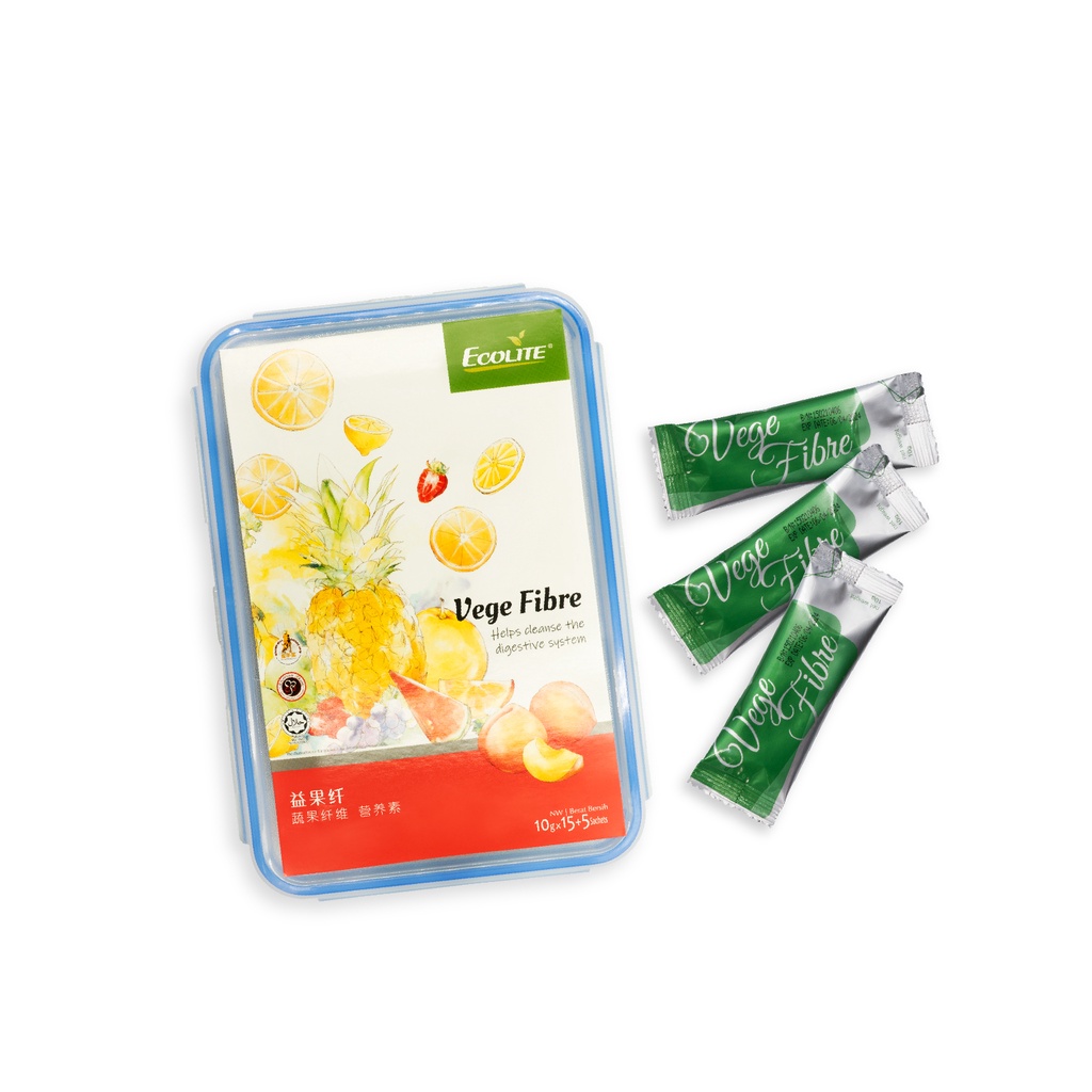 ECOLITE VEGE FIBRE (FIBER DRINK) 10G X 15+5 SACHETS Shopee Malaysia