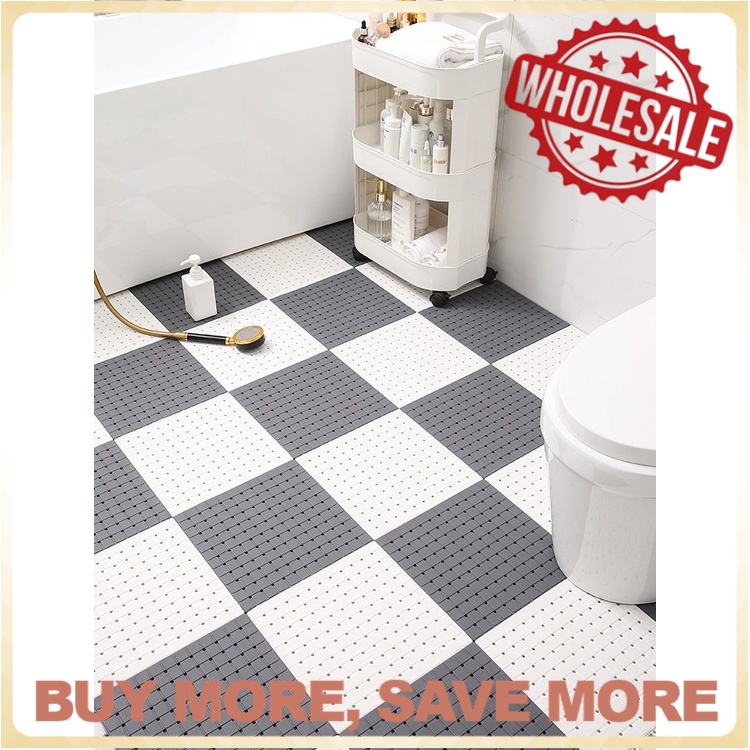 [Ready Stock] Non Slip Splicing PVC Floor Mat Kitchen Door Floor Bathroom Toilet Joint Mats Bath Rug Pelapik Kaki Bilik