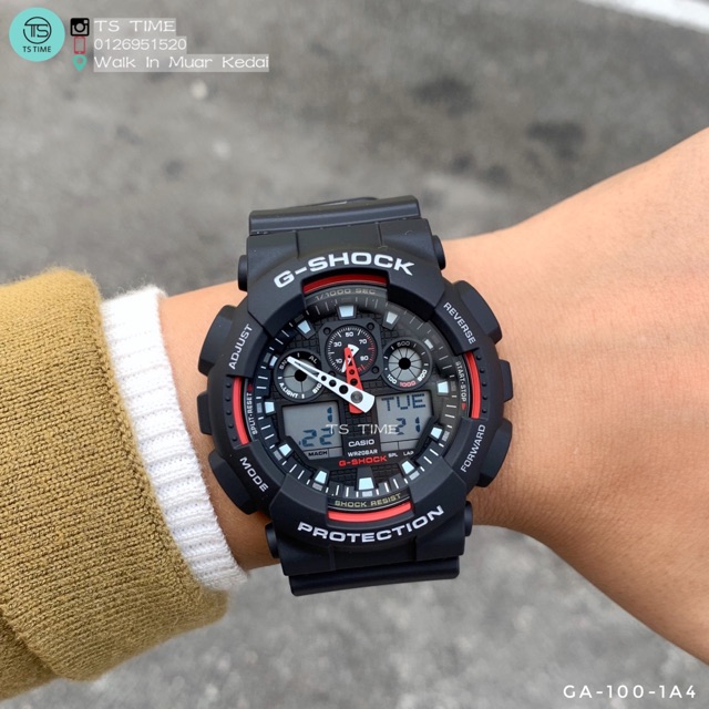 Casio G Shock Men S Watch Ga 100 Ga 100 1a4 Shopee Malaysia