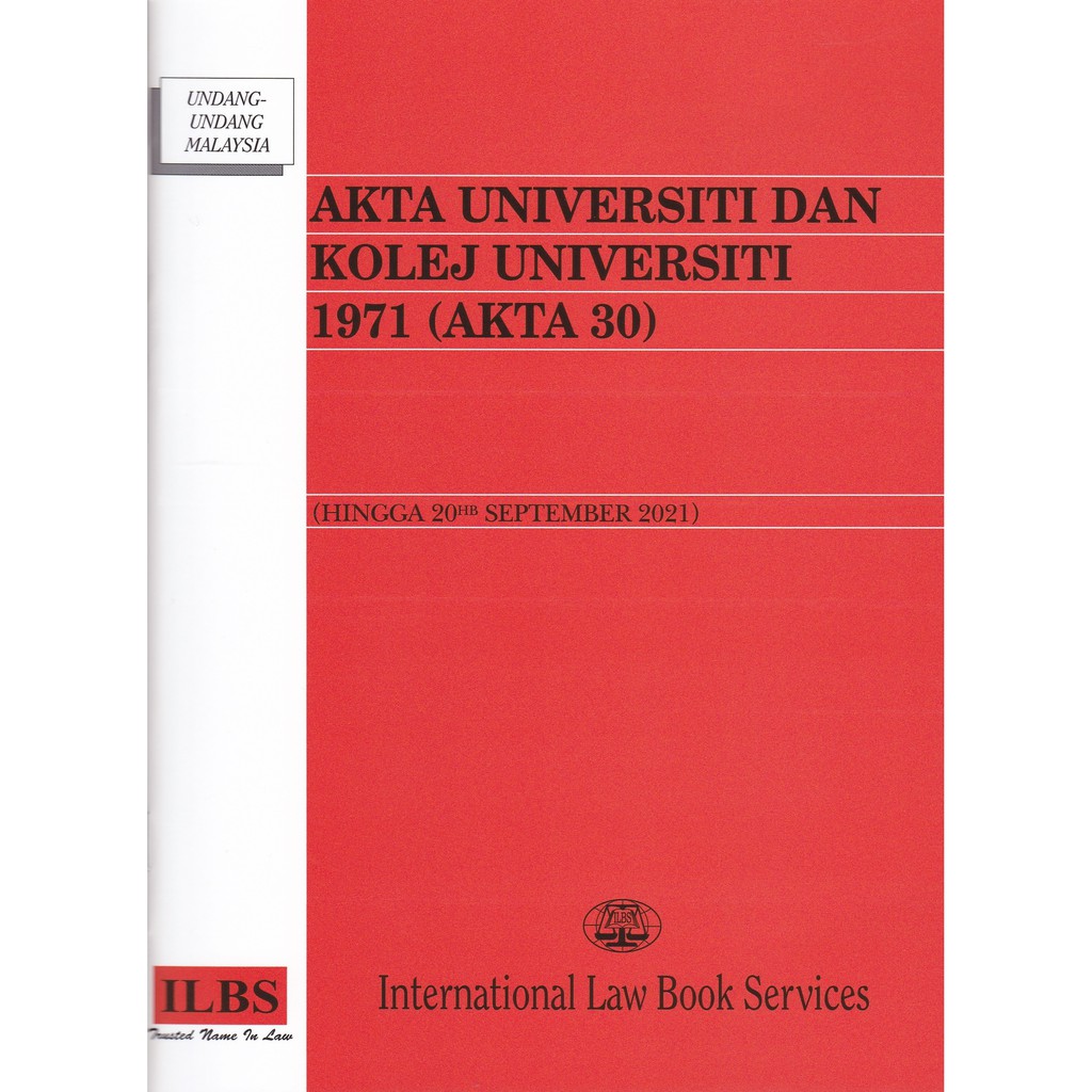 Akta Universiti Dan Kolej Universiti 1971 Akta 30 Hingga 20hb September 2021 Shopee Malaysia