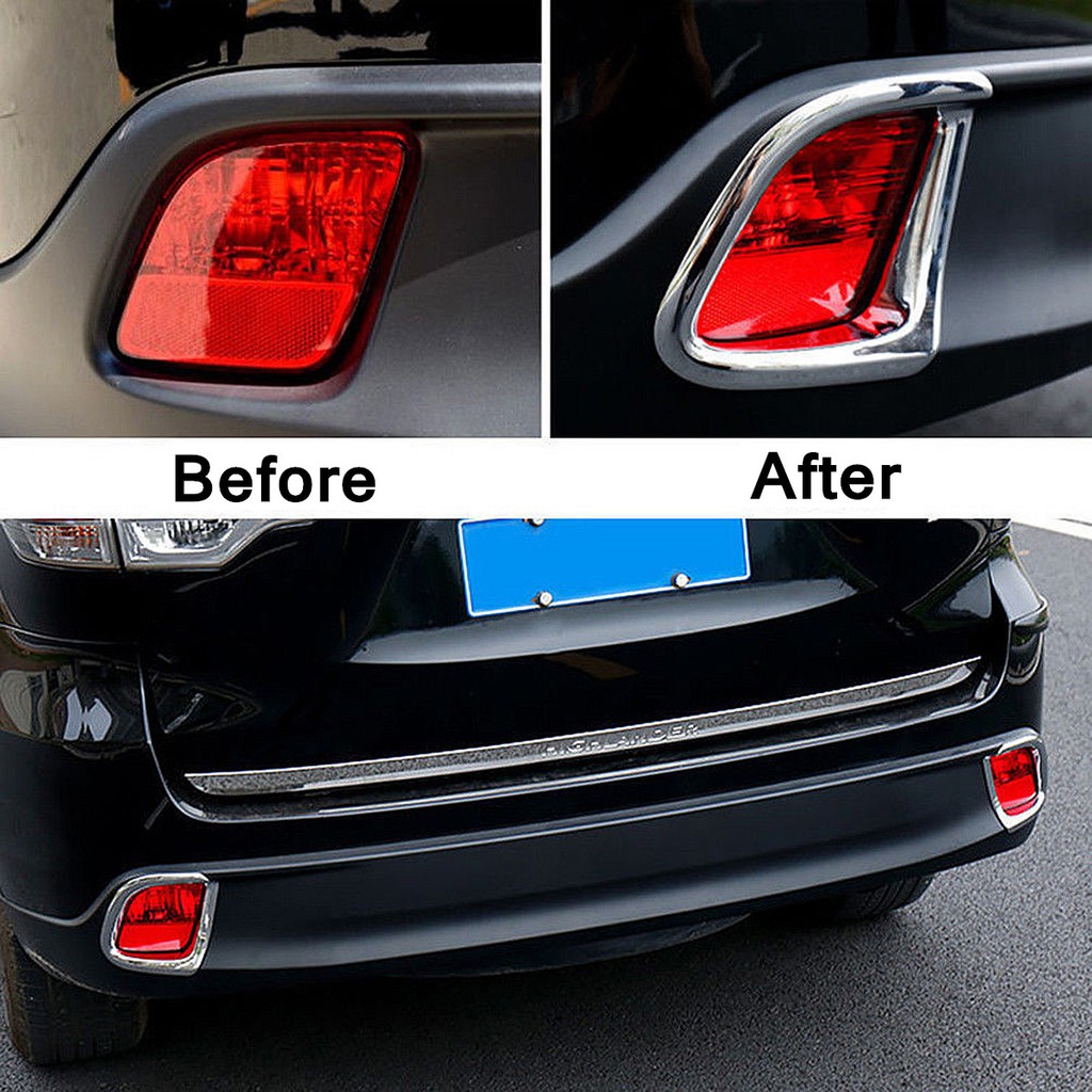 LED Rear Bumper Lights Fog Lamps Reflector Pair For Toyota Highlander 2015-2019