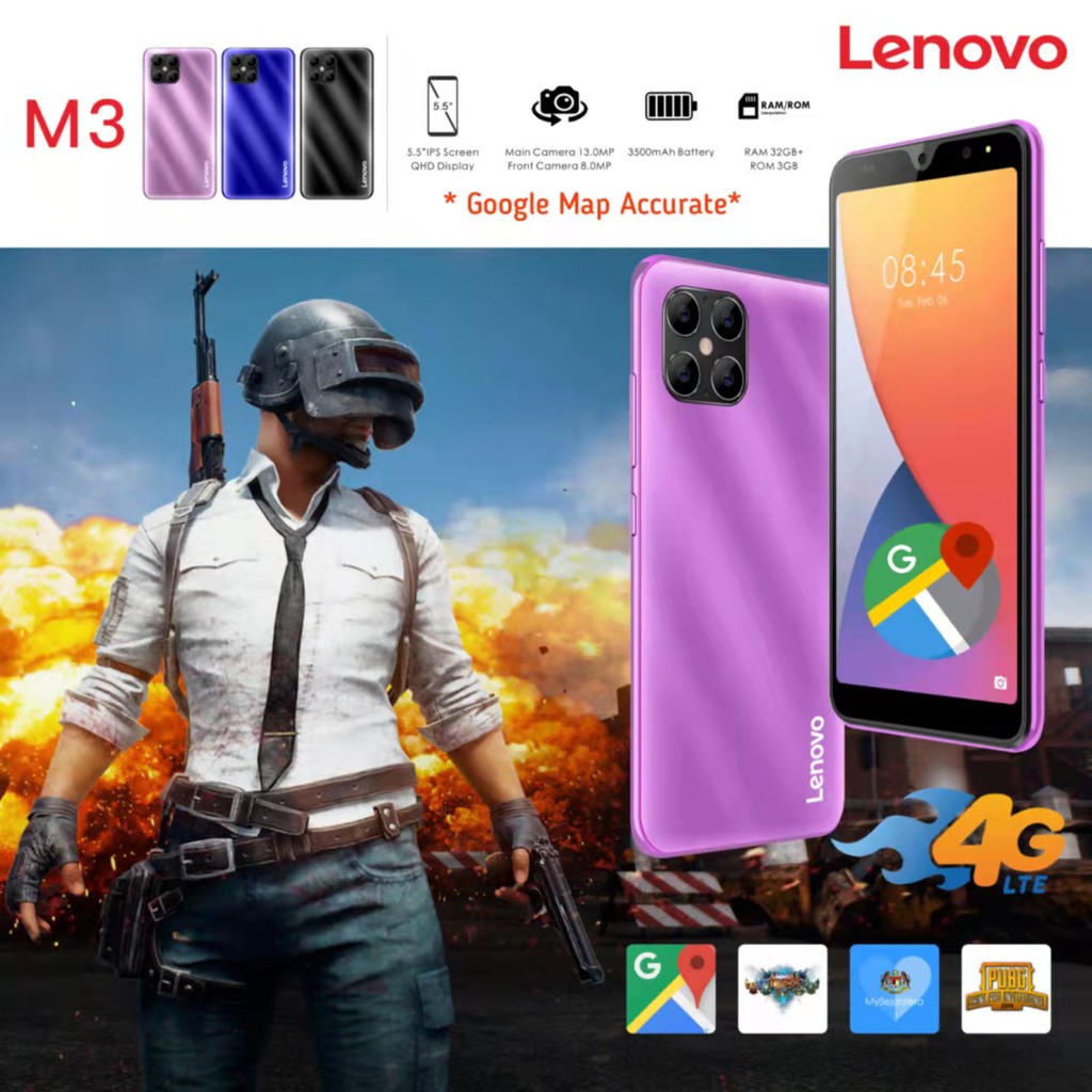 Lenovo Mobile Phone 4G 6.0 inch screen 8+512 GPS/MOBILE LEGEND/PUBG/MYSEJAHTERA