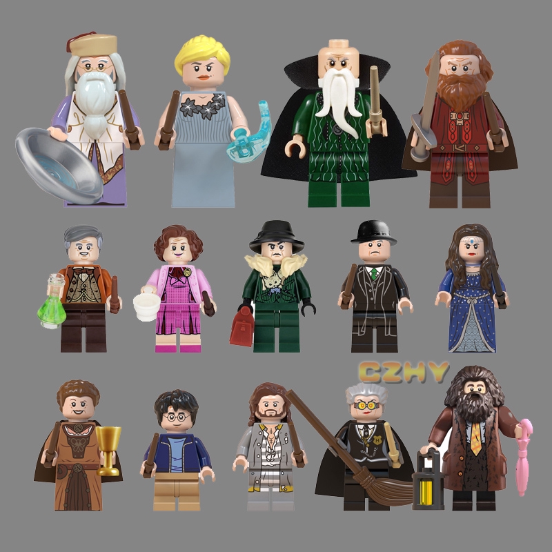 Harry Potter Lego Minifigures Dumbledore Snape Hagrid Building Blocks ...