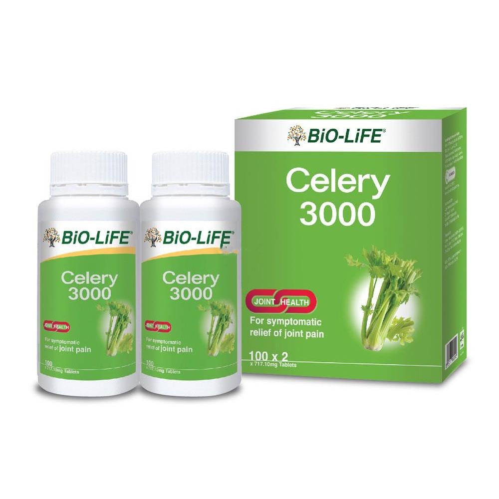 Biolife Celery 300mg 100 tabX2 bottle (Relief Gout/Joint Pain