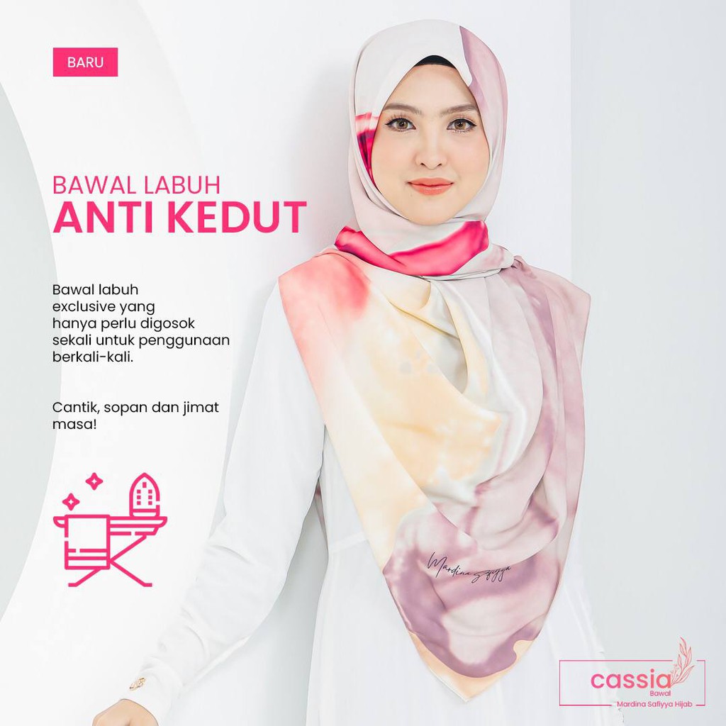 Tudung Bawal Labuh Antikedut Cassia Bidang 55 Shopee Malaysia