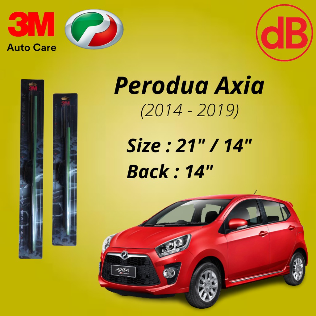3m Wiper Blades Perodua Axia 2014 2019 21 14 14 Shopee Malaysia