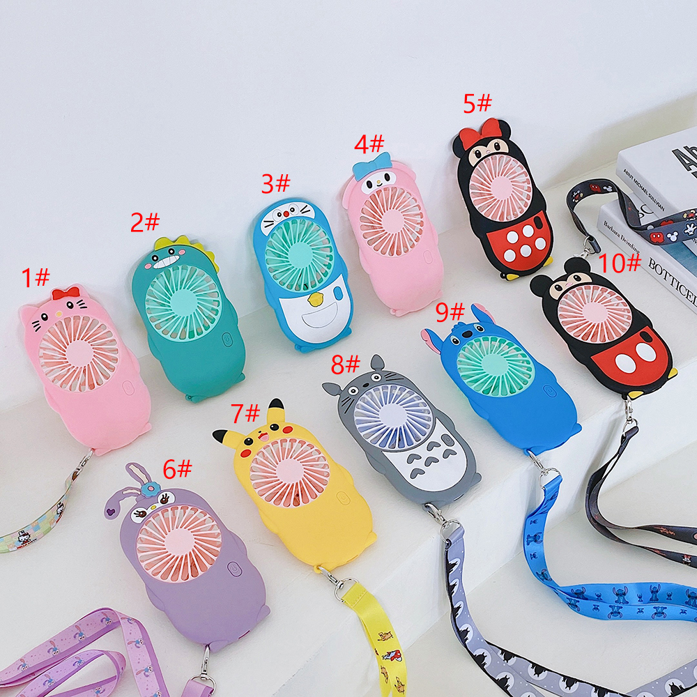 Quality Durable CUTE CARTOON USB Portable Rechageable Mini Handheld Fan Mickey Minnie Hello kitty Stitch Pickachu Han... - Image 5