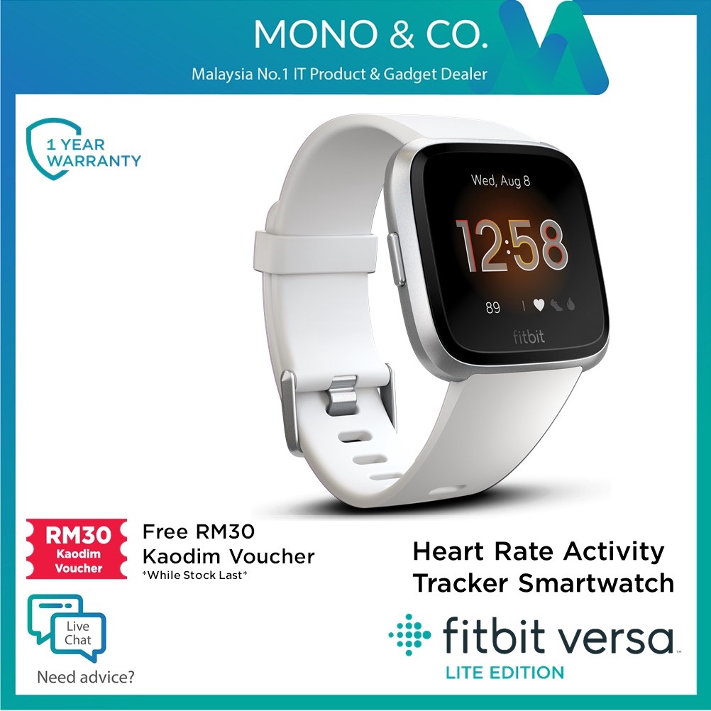 fitbit versa lite smartwatch activity tracker with voucher
