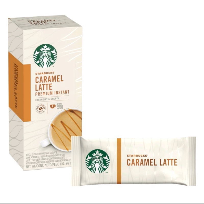 Starbucks Caramel Latte /Kopi Segera 4x21.5gram | Shopee Malaysia