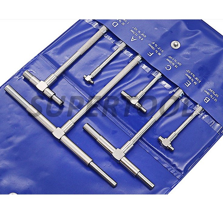 6pcs Telescopic Bore Gauge Set 8-150mm Engine Cylinder Bore Measurement
