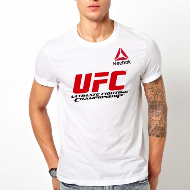 t shirt ufc reebok cyan