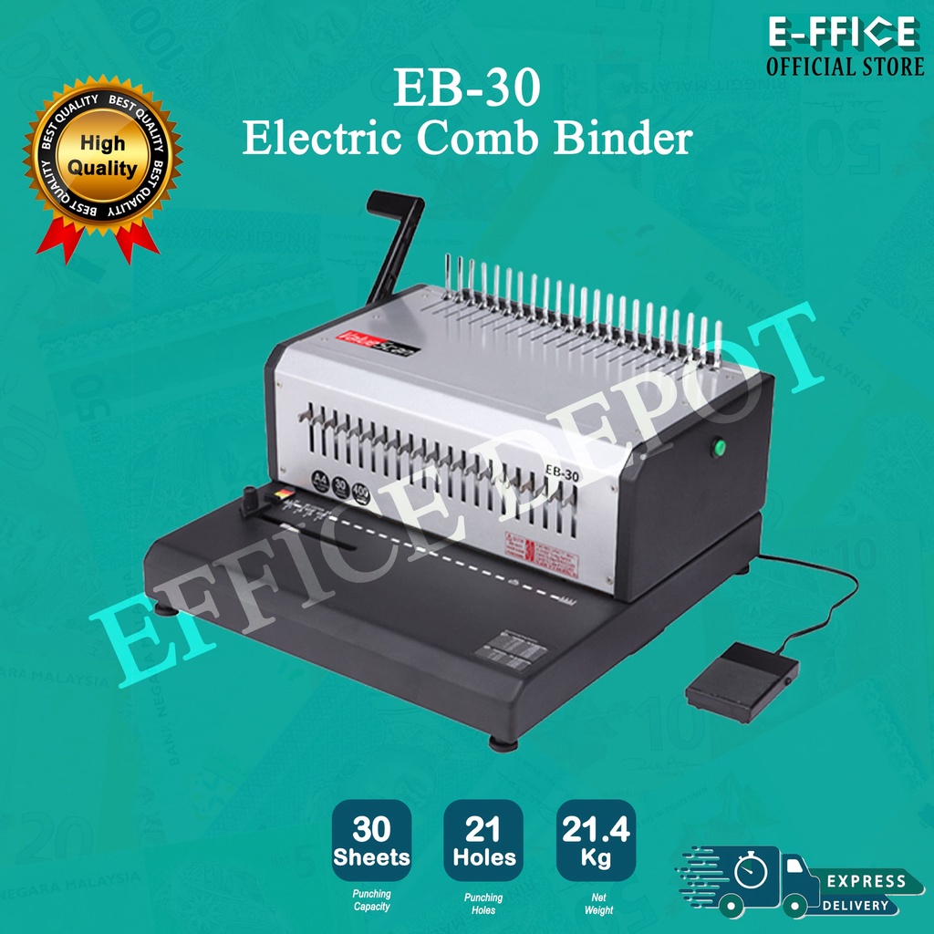 Effice Depot EB30 Electric Comb Binding Machine Shopee Malaysia