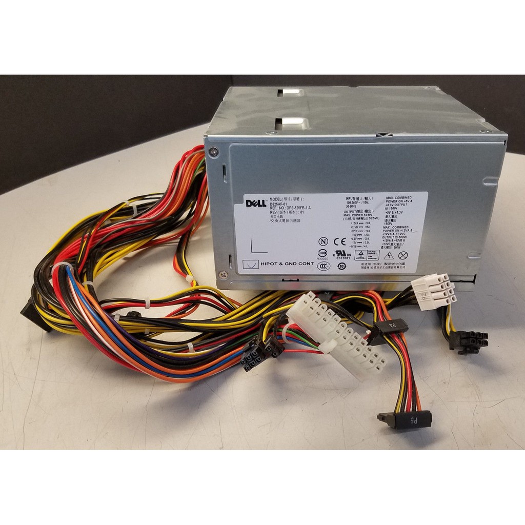 Dell Studio Xps 9100 Precision T3400 T3500 W3550 525w Power Supply Psu M1j3h Shopee Malaysia