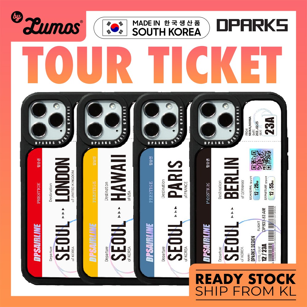 Dparks Tour Ticket Clear iPhone 13 mini /13 Pro /13 Pro Max /12 mini /12 Pro/ 12 Pro Max Full Protective Phone Case