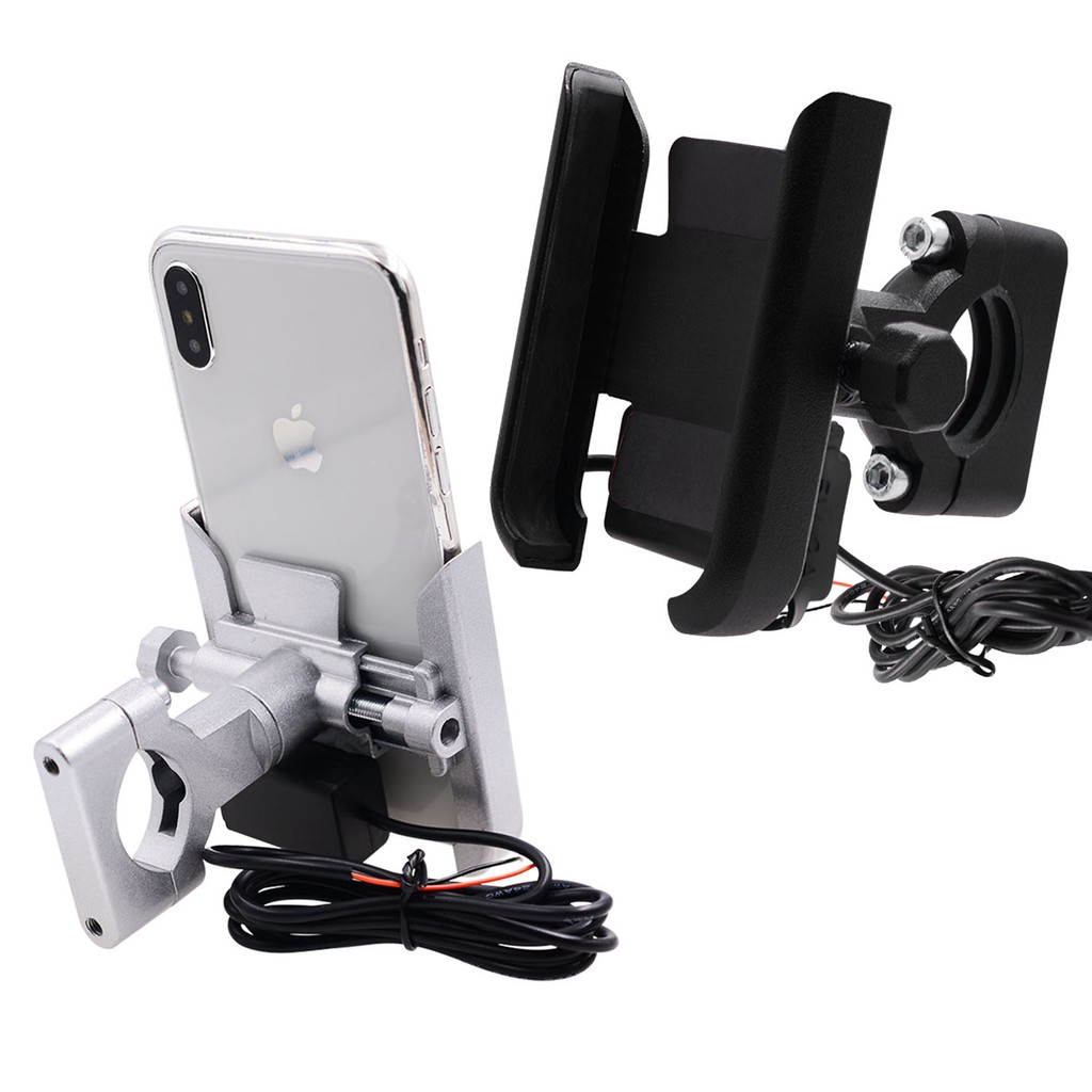 GPS Mount Bracket For Gold Wing GL1800 2018-2024 - Aluminum Alloy Phone Holder, 360° Rotation, Fits 2 1/8" To 3 1/2" Devices