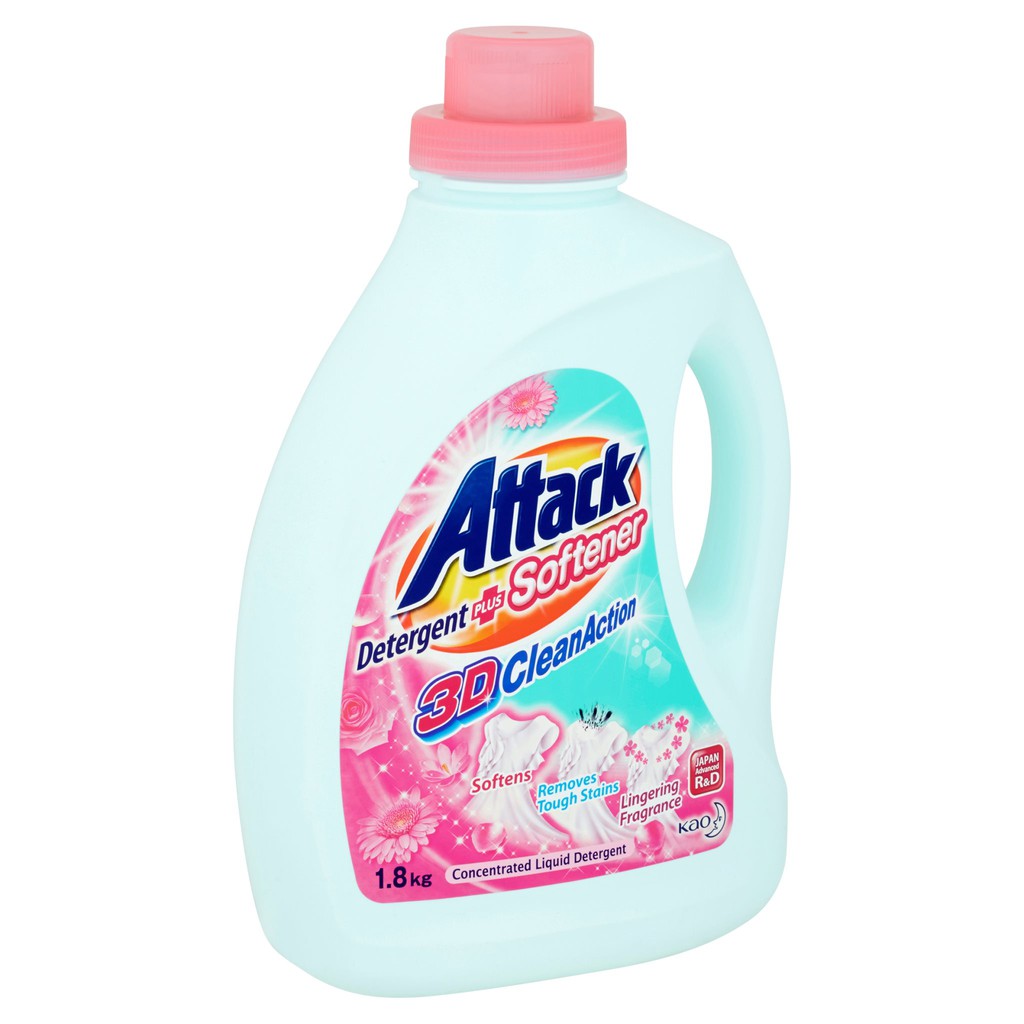 Attack Liquid Detergent Plus Softener 1.8kg