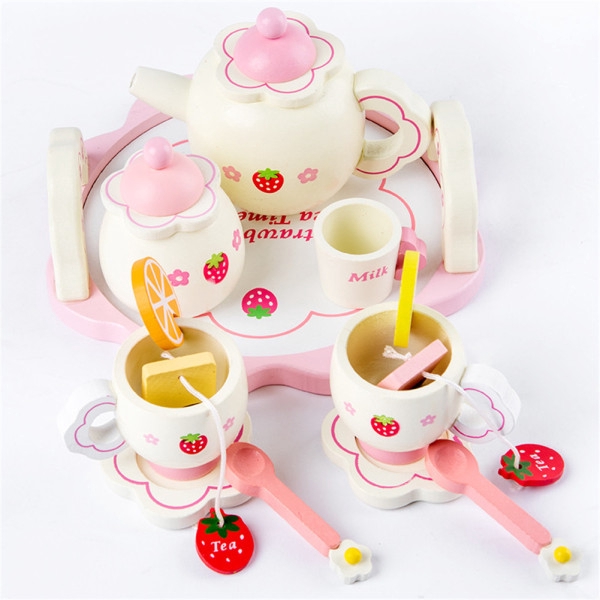 pink tea set toy