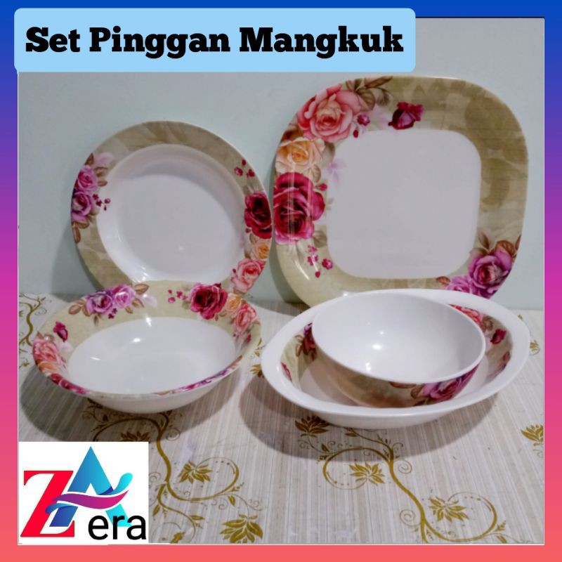 Set Pinggan Mangkuk Bercorak / Plate Dish Set Tableware | Shopee Malaysia