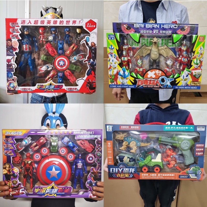 Dinosaur Ultraman Marvel Avenger Super Hero Character Toys Dinasour And ...