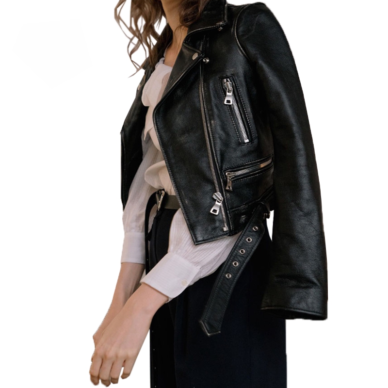 Womens Black Faux Leather Jacket
